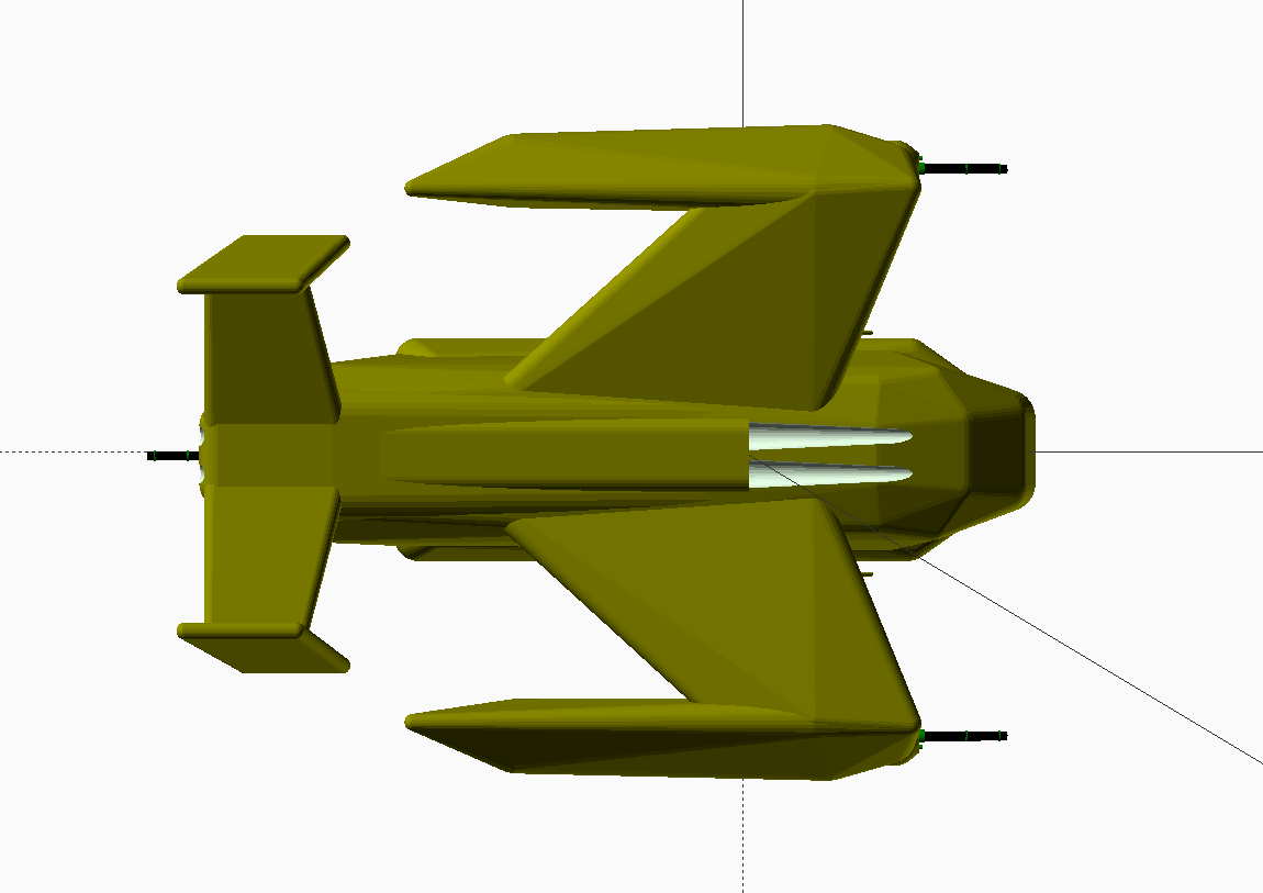 Top view of the droopy