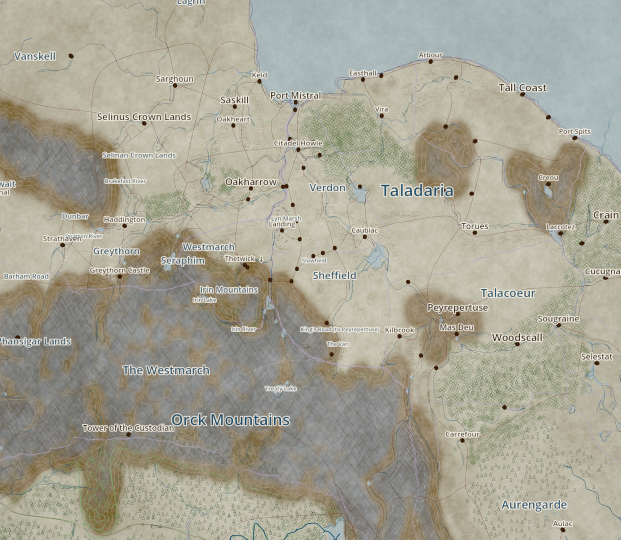 OGIS Map version of the Thetwick area.