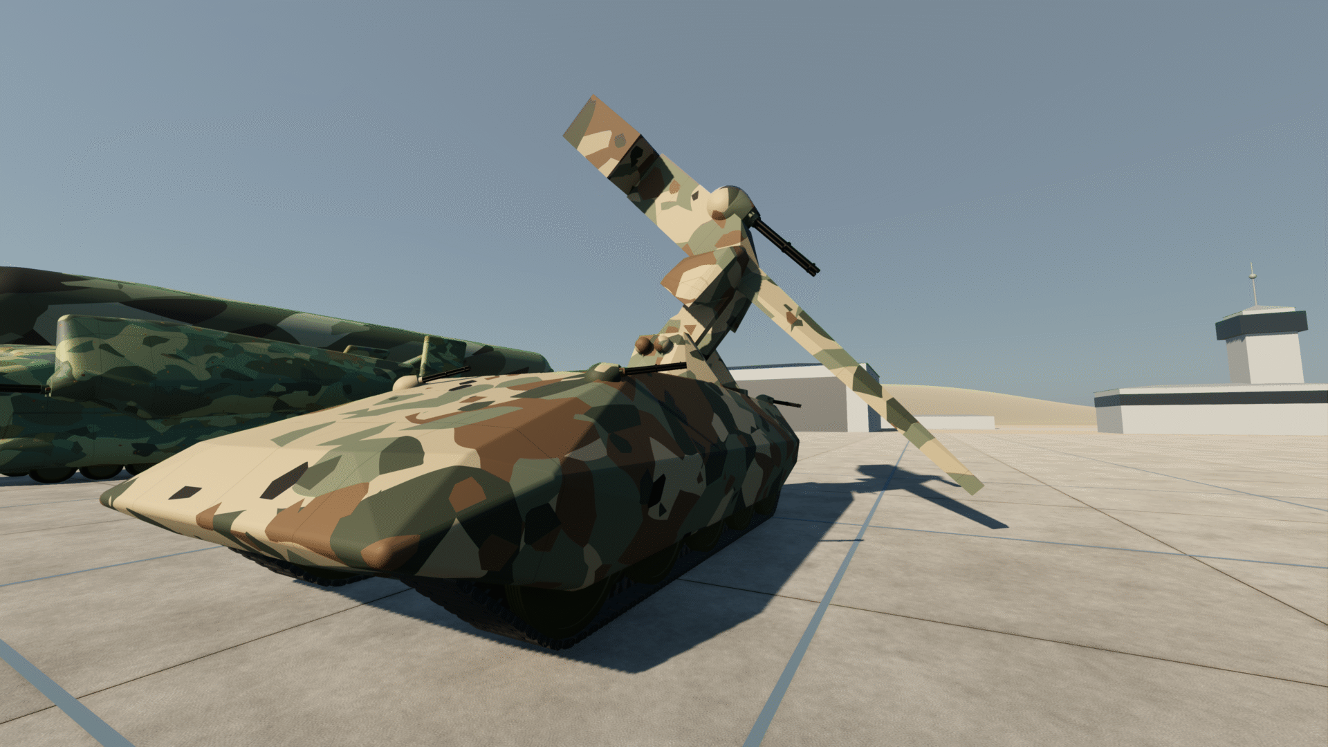 A really big tank, depression example II