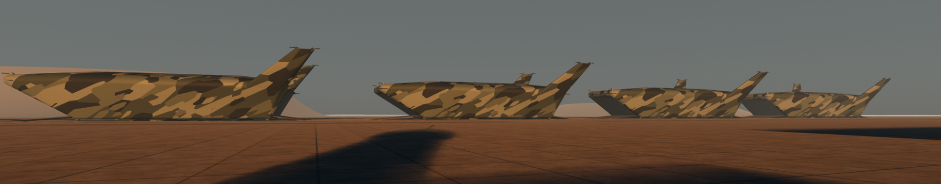 Landing barges at New Shawbury