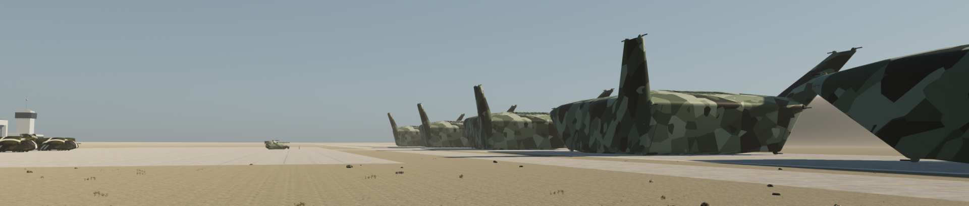 Flight line at New Shawbury
